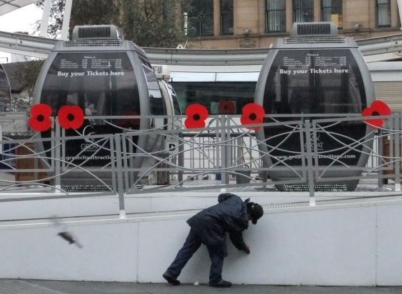 Poppies on the Wheel of Manchester, 14/11/11
